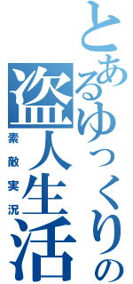 とあるゆっくりの盗人生活（素敵実況）