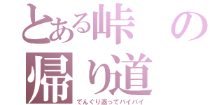 とある峠の帰り道（でんぐり返ってバイバイ）