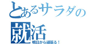 とあるサラダの就活（明日から頑張る！）