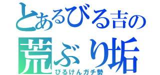 とあるびる吉の荒ぶり垢（びるけんガチ勢）