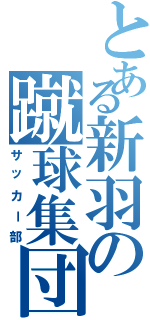 とある新羽の蹴球集団（サッカー部）