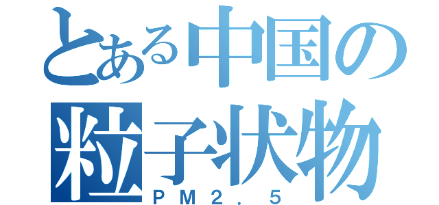 とある中国の粒子状物質（ＰＭ２．５）