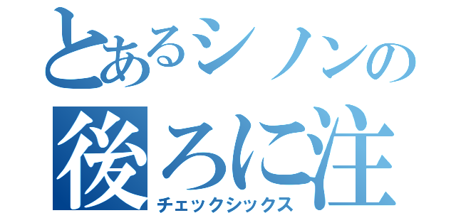 とあるシノンの後ろに注意（チェックシックス）