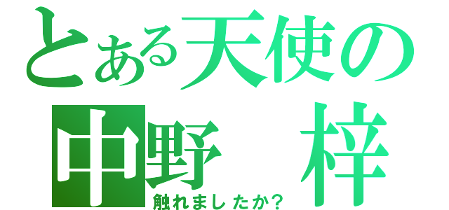 とある天使の中野　梓（触れましたか？）