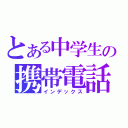 とある中学生の携帯電話（インデックス）