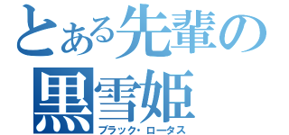 とある先輩の黒雪姫（ブラック・ロ一タス）