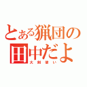 とある猟団の田中だよ～ん（大剣使い）