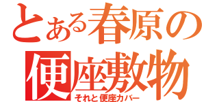 とある春原の便座敷物（それと便座カバー）