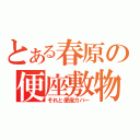 とある春原の便座敷物（それと便座カバー）