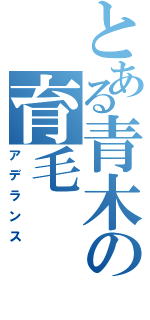 とある青木の育毛（アデランス）