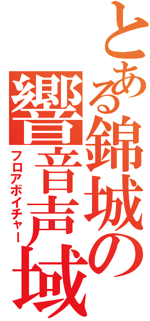 とある錦城の響音声域（フロアボイチャー）