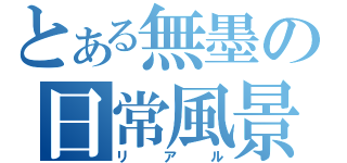 とある無墨の日常風景（リアル）