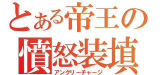 とある帝王の憤怒装填（アングリーチャージ）