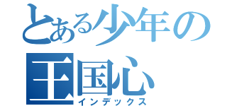 とある少年の王国心（インデックス）