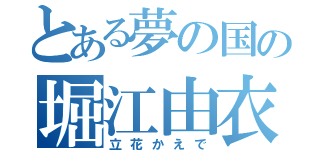 とある夢の国の堀江由衣（立花かえで）