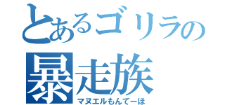 とあるゴリラの暴走族（マヌエルもんてーほ）