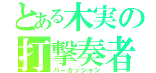 とある木実の打撃奏者（パーカッション）