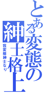 とある変態の紳士格上（我変態紳士なり）