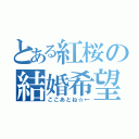 とある紅桜の結婚希望（ここあとね☆←）