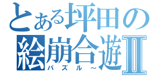 とある坪田の絵崩合遊Ⅱ（パズル～）