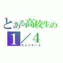 とある高校生の１／４（ちょいオール）