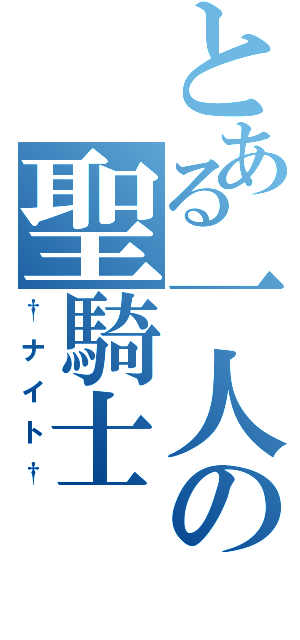 とある一人の聖騎士（†ナイト†）