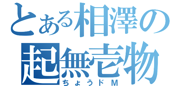 とある相澤の起無壱物（ちょうドＭ）