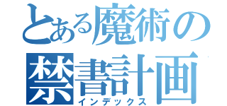 とある魔術の禁書計画（インデックス）