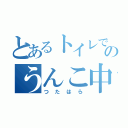 とあるトイレでのうんこ中（つたはら）