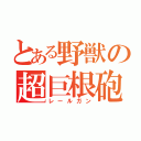 とある野獣の超巨根砲（レールガン）