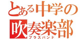 とある中学の吹奏楽部（ブラスバンド）