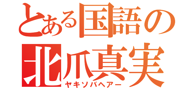 とある国語の北爪真実（ヤキソバヘアー）