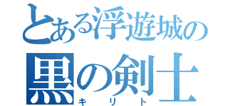 とある浮遊城の黒の剣士（キリト）