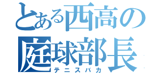 とある西高の庭球部長（テニスバカ）