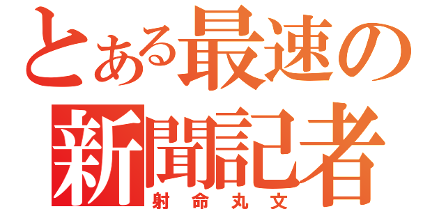 とある最速の新聞記者（射命丸文）