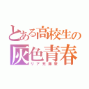 とある高校生の灰色青春（リア充爆撃）