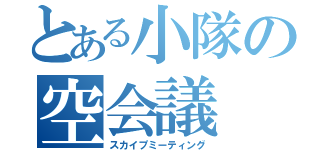 とある小隊の空会議（スカイプミーティング）