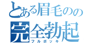 とある眉毛のの完全勃起（フルボッキ）