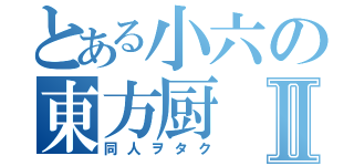 とある小六の東方厨Ⅱ（同人ヲタク）