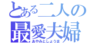 とある二人の最愛夫婦（あやみとしょうま）