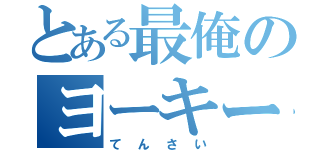 とある最俺のヨーキー（てんさい）