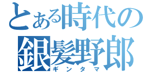 とある時代の銀髪野郎（ギンタマ）