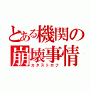 とある機関の崩壊事情（カタストロフ）