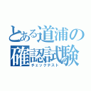 とある道浦の確認試験（チェックテスト）