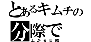 とあるキムチの分際で（上から目線）