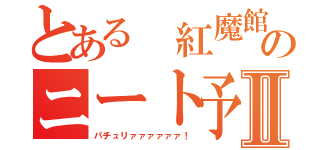 とある 紅魔館のニート予備軍Ⅱ（パチュリァァァァァァ！）