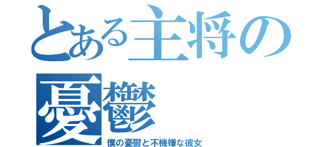 とある主将の憂鬱（僕の憂鬱と不機嫌な彼女）