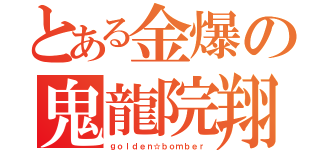 とある金爆の鬼龍院翔（ｇｏｌｄｅｎ☆ｂｏｍｂｅｒ）