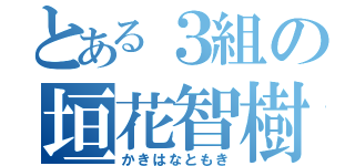 とある３組の垣花智樹（かきはなともき）