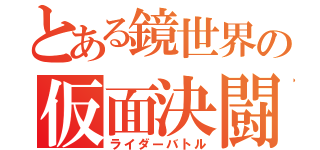 とある鏡世界の仮面決闘（ライダーバトル）